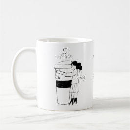 FUN BLACK & WHITE freehand drawing original Kaffeetasse