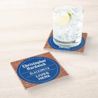 Fun Blacksmith Wall Plaque Style Glass Untersetzer