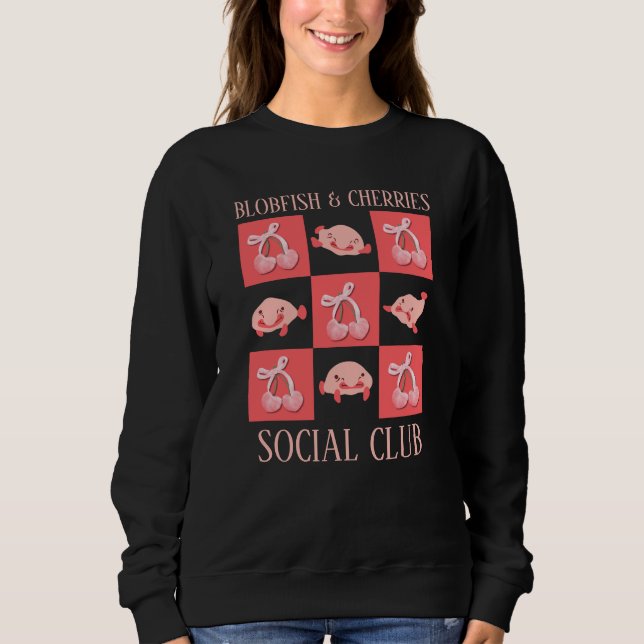 Fun BLOBFISH ERRIERT SOZIALEN CLUB-benutzerdefinie Sweatshirt (Vorderseite)