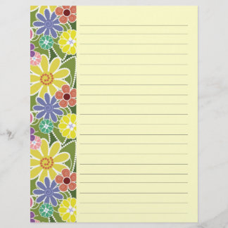 Fun Bloral Bright Lined Letterhead