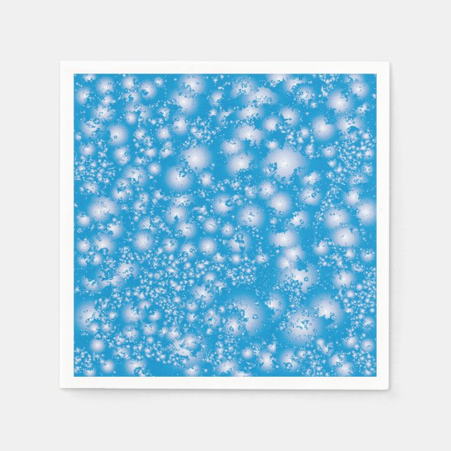 Fun BLUE Abstrakt Ink Super Splash Muster Serviette (Vorderseite)