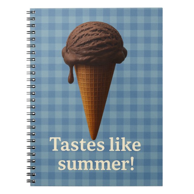 Fun Blue Spiral School Notebook Notizblock (Vorderseite)