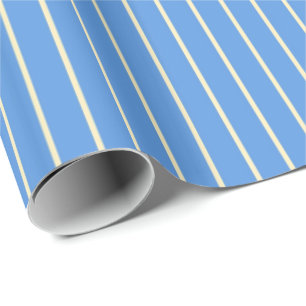 Fun Blue Stripe Muster Packpapier