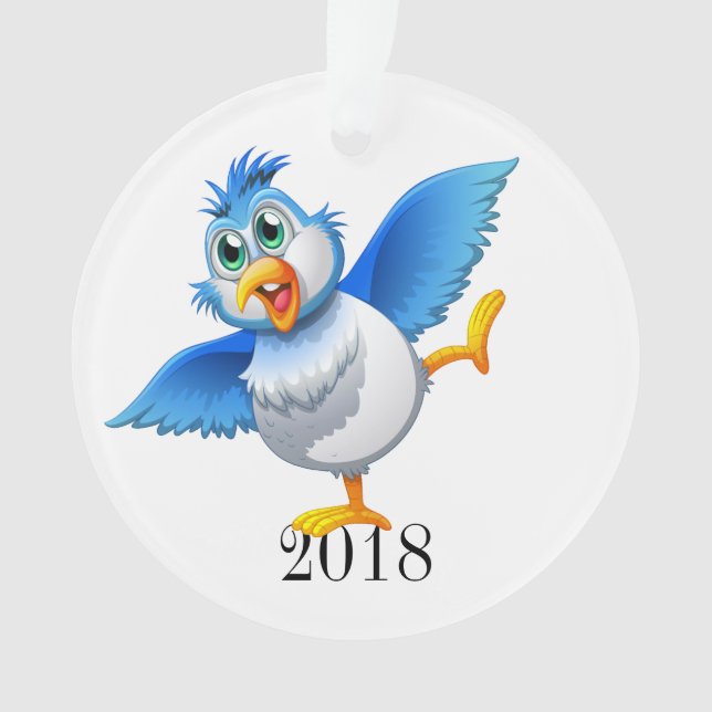 Fun Bluebird of Happiness für alle Ornament (Vorderseite)