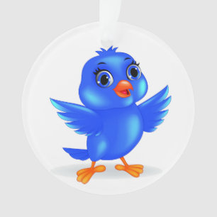 Fun Bluebird vom Glück 3 Ornament