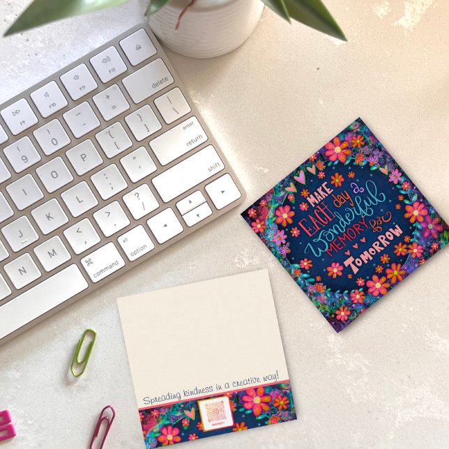 Fun Blumenherz Inspirierend Quote Kindness Cards Quadratische Visitenkarte (Von Creator hochgeladen)