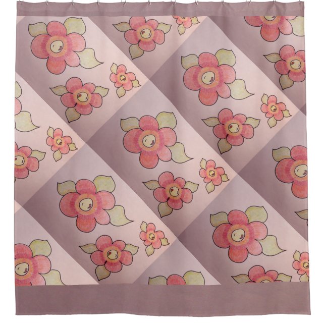 Fun-Blumenvorhang Duschvorhang (Vorderseite)