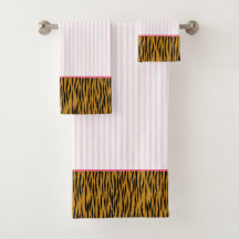 Fun Blush Pink Streifen & Tigerprint