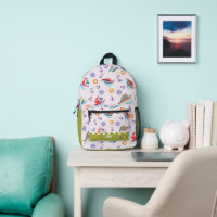 Fun Boat Green White Print Cut Nähtasche