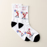 Fun Bodybuilder Weihnachtsmann mit Weihnachtsgesch Socken<br><div class="desc">Bodybuilder Santa Claus mit Weihnachtsgeschenken - Fun Cartoon Gemälde Funny Collection - Wählen / Fügen Sie Ihren einzigartigen Text / Name / Farbe - Make Your Special Gift - Neu formatieren und verschieben oder entfernen und hinzufügen / Elemente / Text mit Anpassungs-Tool ! Malerei und Design von MIGNED. Bitte schauen...</div>