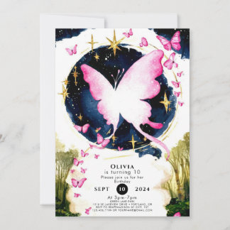 Fun Boho Butterfly Geburtstag Einladung