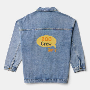 Fun-Boo-Crew Orange personalisieren Kid's Name Jeansjacke