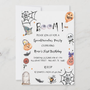 Fun Boo! Spooktacular Halloween birthday Einladung