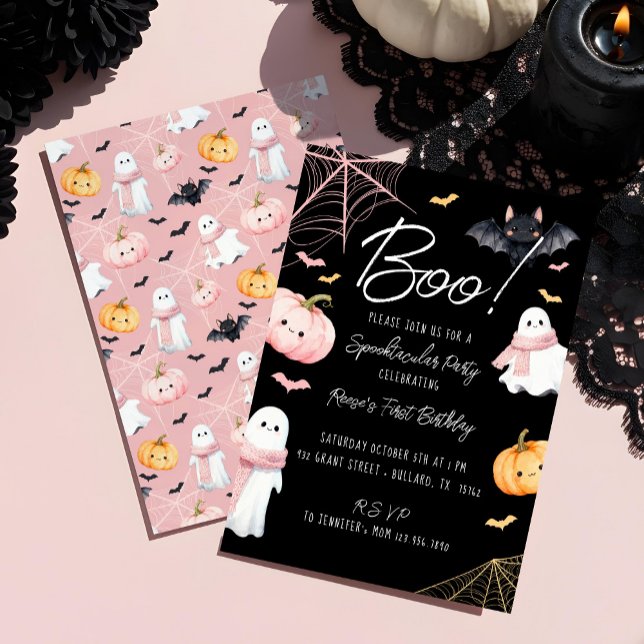 Fun Boo! Spooktacular Halloween Birthday Party Einladung (Fun Boo! Spooktacular Halloween Birthday Party Invitation)