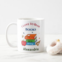 Fun Books I Liebe zum Lesen von Kindern Kaffeetasse