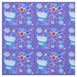 Fun Boomerangs 3-D Brillen Fifties Retro Muster Stoff