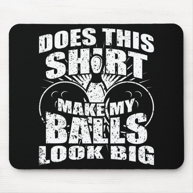 Fun Bowling Ball - Gag Gift Bowling für Männer Mousepad (Vorne)