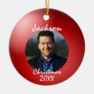 Fun Bowling Ball Noël Ornement en céramique