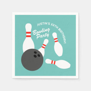Fun Bowling Birthday Party Themenpapier Servietten