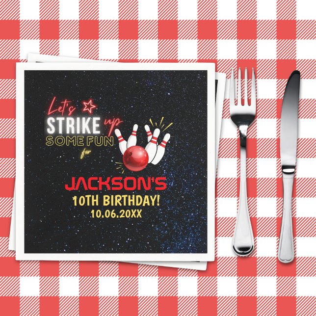 Fun Bowling party for Kids Serviette (Von Creator hochgeladen)