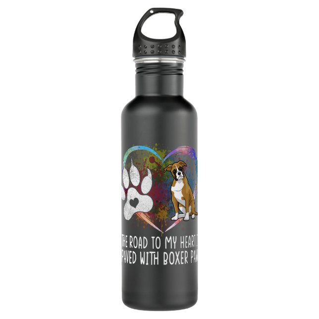 Fun Boxer Lover Gifts Women | Cute Meme Saying Box Edelstahlflasche (Vorderseite)