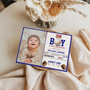 Fun Boy Baseball Baby Shower   Individuelle Sportp Einladung