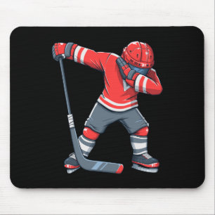 Fun Boy Kid Ice Hockey Dab Apparel Mousepad