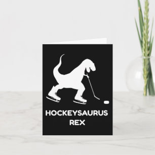 Fun Boys Ice Hockey T Rex Dinosaurier Karte