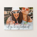 Fun Bridesmaid Vorschlag Custom Foto Puzzle<br><div class="desc">Kann mit Ihrem eigenen Foto angepasst werden.
© Gorjo Designs. Made für Sie über die Zazzle Plattform.
// Hinweis: Foto wird nur als Platzhalter verwendet. Sie müssen vor der Bestellung/dem Druck Ihr eigenes Foto ersetzen. Wenn Sie Hilfe benötigen,  kontaktieren Sie mich bitte.</div>