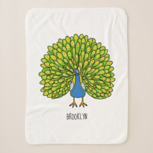 Fun bright bright peacock bird Illustration Sherpadecke