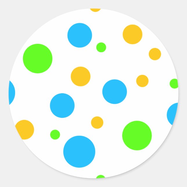 Fun Bright Dots Runder Aufkleber (Vorderseite)