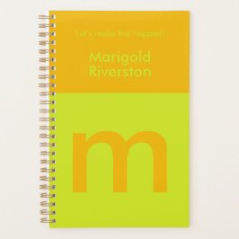 Fun Bright Personalisiert Planner Custom Monogram Planer
