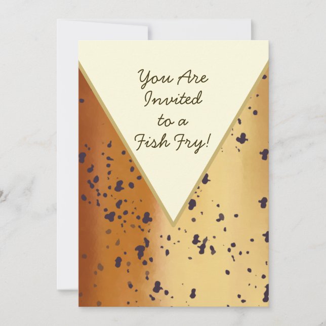 Fun Brown Trout Pattern Modern Fish Fry Einladung (Vorderseite)
