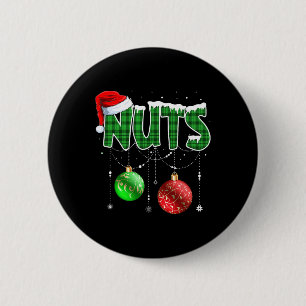 Fun Brust Nüsse Weihnachten Matching Couple Kastan Button