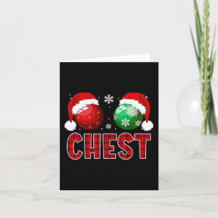 Fun Brust Nuts Weihnachtsfeiertag Shirt Matching C Karte