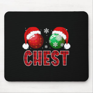 Fun Brust Nuts Weihnachtsfeiertag Shirt Matching C Mousepad
