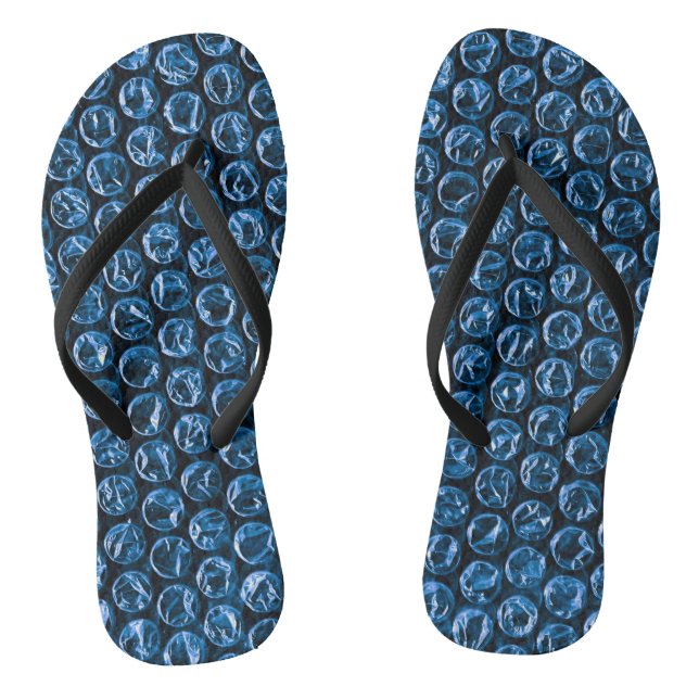 FUN Bubble Wrap Blue Flip Flops (Fußbett)