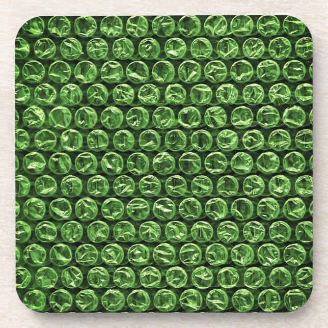 FUN Bubble Wrap Green C Getränkeuntersetzer (Vorderseite)