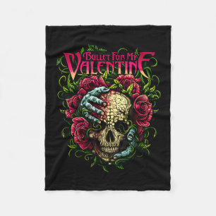Fun Bullet meine Valentine Schädel-Rose und rotes Fleecedecke