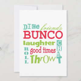 Fun Bunco Untergrundbahn Art Girls Night Out Party Einladung