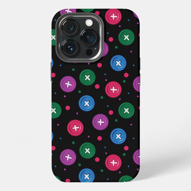Fun Buttons & Punkte iPhone 13 Pro Hülle (Hinten)