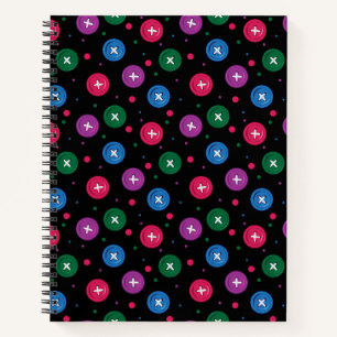 Fun Buttons & Punkte Notizbuch