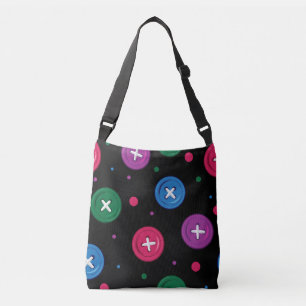 Fun Buttons & Punkte Tragetaschen Mit Langen Trägern
