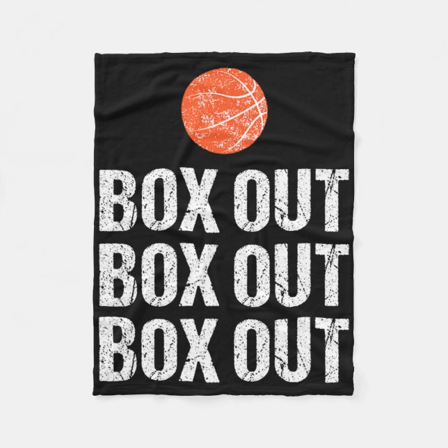 Fun Bysketbyll Coach Box Out Quote Grunge Grafik Fleecedecke (Vorderseite)