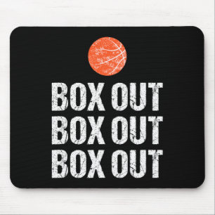 Fun Bysketbyll Coach Box Out Quote Grunge Grafik Mousepad