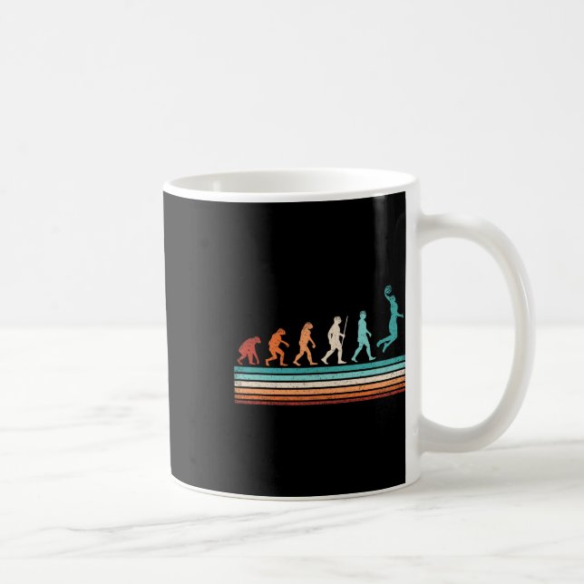 Fun Bysketbyll Evolution Retro Bysketbyll Player Kaffeetasse (Rechts)