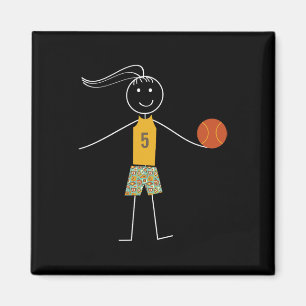 Fun Bysketbyll Girls Bysketbyll Player Magnet