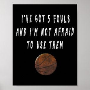 Fun Bysketbyll Player Trash Talk T-Shirts Trainer Poster