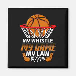 Fun Bysketbyll Referenzen Geschenk I Hoops Ref Magnet