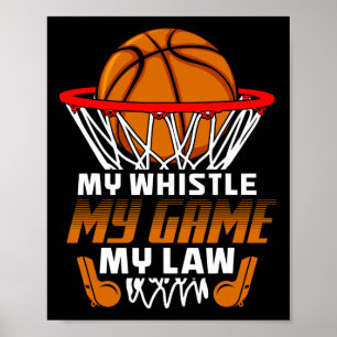 Fun Bysketbyll Referenzen Geschenk I Hoops Ref Poster